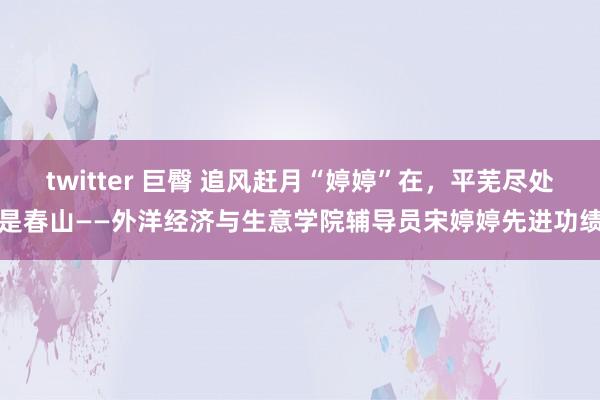 twitter 巨臀 追风赶月“婷婷”在，平芜尽处是春山——外洋经济与生意学院辅导员宋婷婷先进功绩