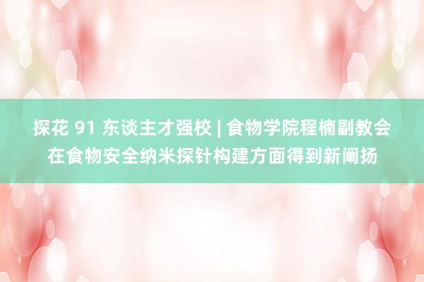 探花 91 东谈主才强校 | 食物学院程楠副教会在食物安全纳米探针构建方面得到新阐扬