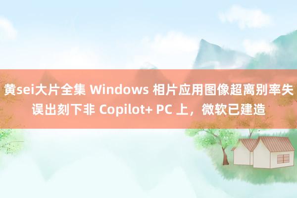 黄sei大片全集 Windows 相片应用图像超离别率失误出刻下非 Copilot+ PC 上，微软已建造