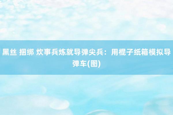 黑丝 捆绑 炊事兵炼就导弹尖兵：用棍子纸箱模拟导弹车(图)