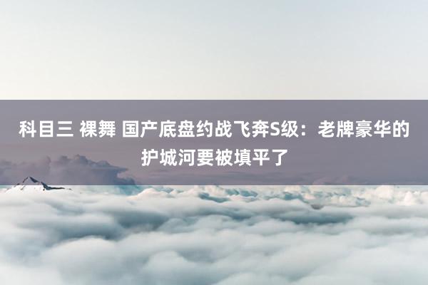 科目三 裸舞 国产底盘约战飞奔S级：老牌豪华的护城河要被填平了